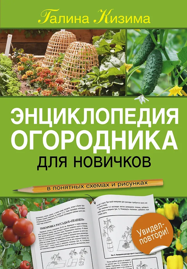 Книга Энциклопедия огородника для новичков в понятных рисунках и схемах. Увидел - повтори (Галина Кизима) — 1