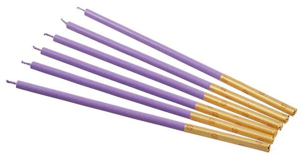 Набор свечей для торта Violet (фиолетовые) (6шт) (15см) (12-7color-candle_16) 3106240 — 4