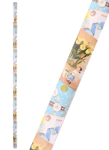 Бумага упаковочная 70*100 "Желтые тюльпаны" мел., инд.уп