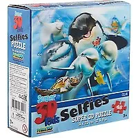 Пазл 48 Super 3D Kids Океанское селфи (31х23) (3+) (13541) (коробка)