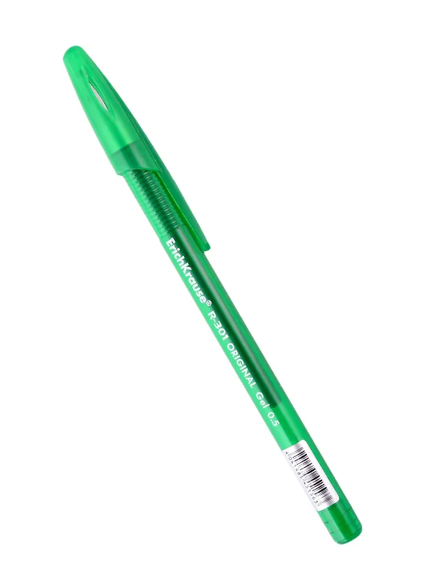 Гелевая ручка зеленая 0,5 мм, R-301 Original Gel Stick, Erich Krause 2928810 — 1