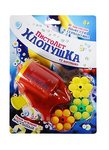 Пистолет-хлопушка +3 картриджа (18 выстрелов) (TZA-103A) (8+) (блистер)
