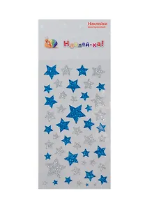 Наклейка декоративная мерцающая Звезды 1 (160х70) (Наклей-ка) (упаковка)