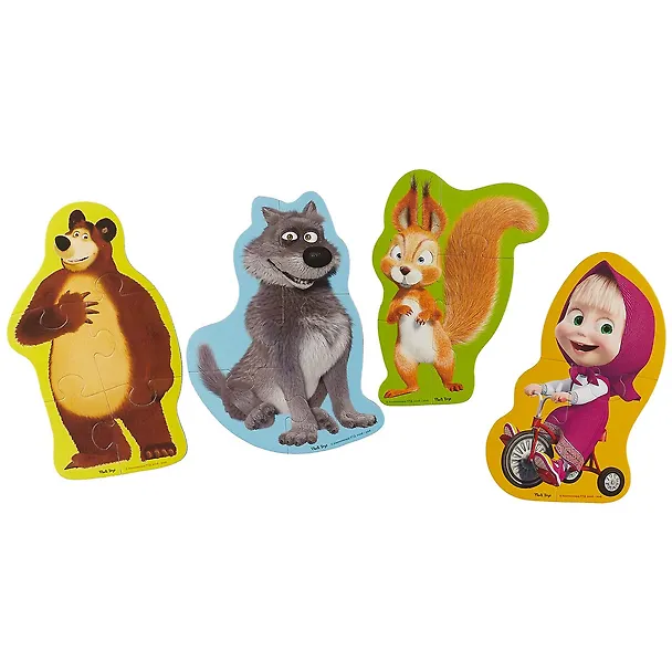 Мягкие пазлы Baby puzzle Маша и Медведь Белка и волк (VT1106-52) (3+) (упаковка) (Vladi Toys) 2644392 — 2
