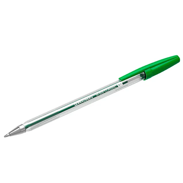 Шариковая ручка зелёная 0,7 мм, M-500 Classic, Brauberg 2937277 — 9