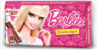 Шоколад "Barbie" с начинкой йогурт с клубникой (100гр) (305902007) 2386218 — 1