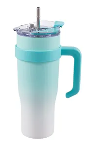 Термостакан с ручкой Мятный градиент (пластик/металл) (1200мл) (12-16110-202405-B29)