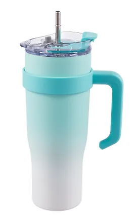 Термостакан с ручкой Мятный градиент (пластик/металл) (1200мл) (12-16110-202405-B29) 3045416