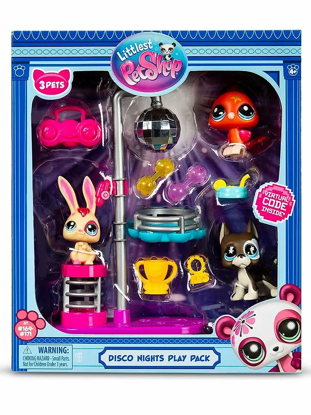Набор Дискотека три фигурки мини-животных с аксессуарами коллекция Littlest Pet Shop (4+) (коробка) 3127561 — 7