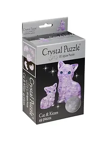 3D головоломка Кошка серебристая (90126)