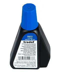 Краска штемпельная 28 мл синяя, TRODAT