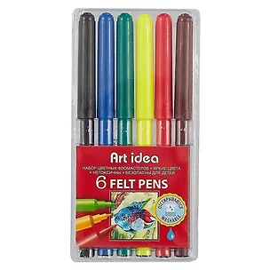 Фломастеры Art idea, 6 цветов 237090