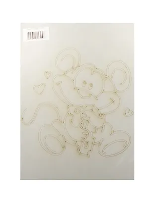 Трафарет Мышонок с сыром (А4) (225) (упаковка) 2535371