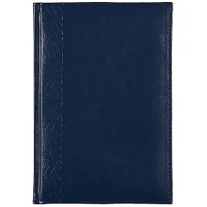 Ежедневник недат. А5 160л "Сариф эконом" синий, кожзам, тв.переплет, обл.поролон, офсет, ляссе