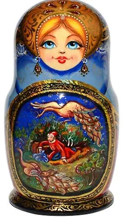 Сувенир, АКМ, Матрешка 5м Сказки h-18см М05-0018-8ВС 334976