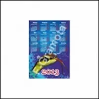 Календарь-магнит Змея зеленая с языком (10х15) (1086)