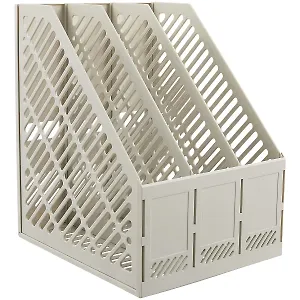 Лоток вертикальный 3 отделения серый сборный Erich Krause