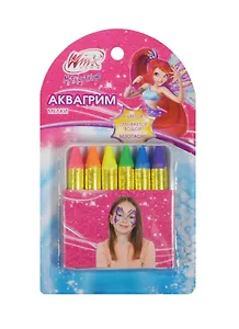 Аквагрим MultiArt Мелки Winx (AG6M06-WX) (180603) (6цв./неоновые) (3+) (блистер) (в кор. 3х72шт)