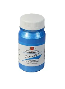 Краска акриловая "Деколор" голубой перламутр.,100мл,банка, Таир