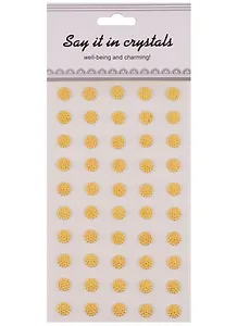 Стразы -полубусины золотые, диам 1 см, 50шт