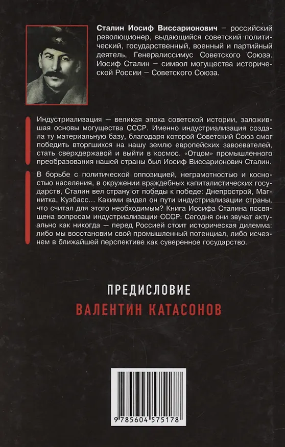 Книга Советская индустриализация. Рецепт величия России. Предисловие В.Ю. Катасонова (Иосиф Сталин) — 2