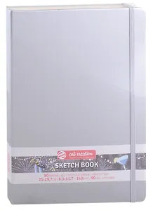 Блокнот для зарисовок 21*30см 80л "Art Creation" 140г/м2, 7БЦ, Блестящее серебро (цвет металлик), Fabriano