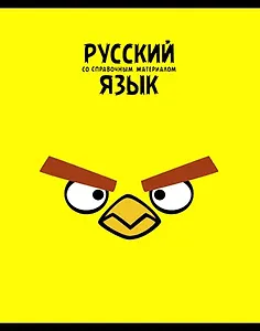 Тетрадь 48л лин. ТЕМА "ANGRY BIRDS" Русский язык выб.лак, справ.мат-лы, Hatber