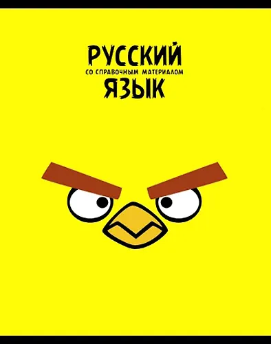 Тетрадь 48л лин. ТЕМА "ANGRY BIRDS" Русский язык выб.лак, справ.мат-лы, Hatber 229164 — 1