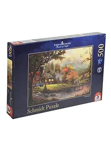 Паззл 500 (58465) Идиллия на реке (Thomas Kinkade) (коробка)