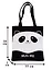 Сумка-шоппер на молнии Панда Hug me, 38см.*35см. (текстиль, флис) — 2618226 — 2