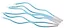 Набор свечей для торта Mint Wave (волны мятные) (6шт) (17см) (12-7color-candle_19) — 3106243 — 3