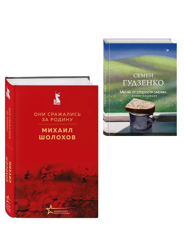 Книга Мы возвратимся с победой (набор из 2-х книг: "Они сражались за Родину" М. Шолохова и "Мы не от старости умрем... Стихотворения" С. Гудзенко) () — 4