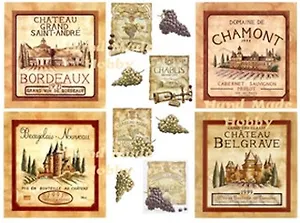 Декупажная карта Винные этикетки (27-0008) (А4)