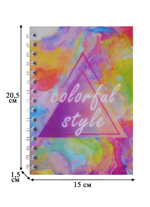 Тетрадь общая «Colorful style», 80 листов в клетку, А5, в ассортименте - Hai Bin 245087 — 2