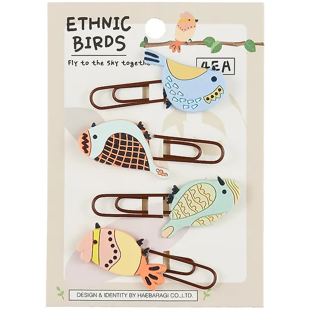 Набор Скрепки-закладки Птицы Ethnic Birds (4 шт) (12-24730B-EX-25809) 2852156 — 4
