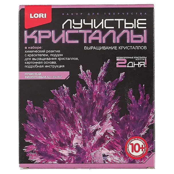 Набор для творчества LORI Лучистые кристаллы "Фиолетовый кристалл" Лк-007 2534721 — 3