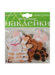 Декоративные наклейки из фетра Котята и щенята (2-093/05) (2 вида) (упаковка)