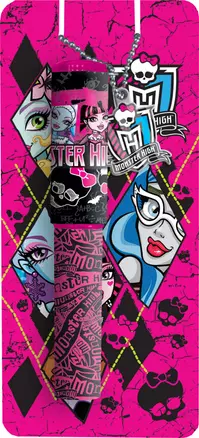 Записная книжка А7- 30л "Monster High" на спирали+ручка шариковая с подвеской, блистер, Академия Групп — 230260 — 1