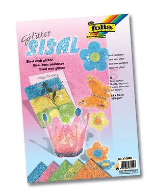 Набор сизаля пастельные цвета (870409) (5 цв.) (23х33см) (упаковка) 2389395