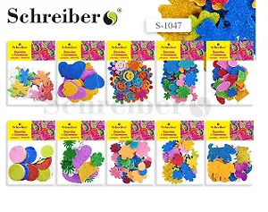 Набор для творчества, Tukzar, Наклейки фигурные EVA с блёстками 12*10см в ассортименте