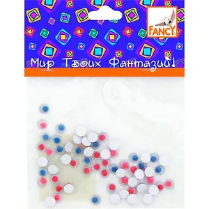 ACTION! Fancy Глаза декоративные цветные d=6 mm, 60 шт., в блист. FD020005