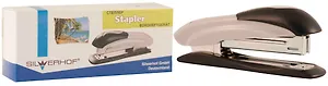 Степлер №10 16л "Classic" пластиковый, черно-серебристый, к/к, Silwerhof