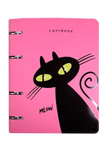 Тетрадь на кольцах в клетку Unnika, "Хитрые кошки", 120 листов