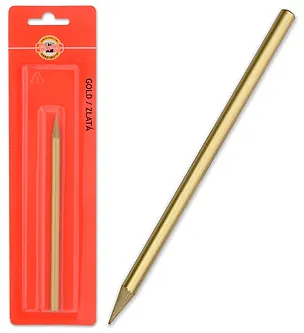 Карандаш Koh-I-Noor, Progresso, золотой, лак, без дерева, в блистере 301676