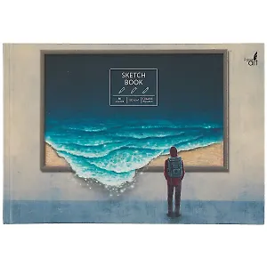 Скетчбук А5+ 80л "Океан", белый офсет, 100г/м2, 7БЦ