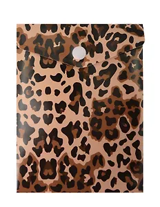 Папка-конверт А6 на кнопке "Леопард ", вертикальная, Yoi