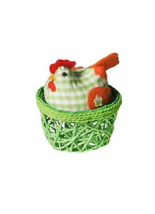 Корзинка декоративная с крышкой Курочка (10см) (759-006) (Авангард)