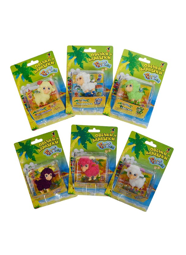 Игрушки PetZoo Овечки и Барашки (PTZ-026) (6 видов) (4+) (блистер) 2437318 — 1