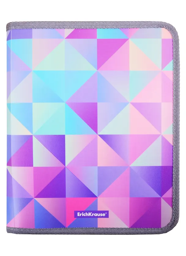 Папка для тетрадей А5 Magic Rhombs молния с трех сторон, ErichKrause 257509 — 1