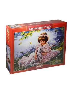 Пазлы 1000 C-103249 Девочка и щенок (68х47см) (коробка) (Castorland) 2474959